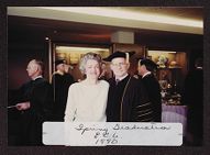 Photograph of Kitty and Max Ray Joyner at the 1990 ECU Commencement
